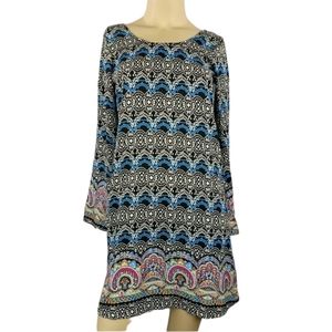 DEREK HEART Shift Bell Sleeve Dress Small